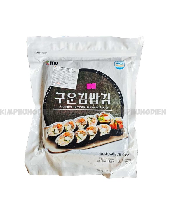 Rong biển cuộn Gimbab và Sushi K-WOOK - Bịch 100 miếng