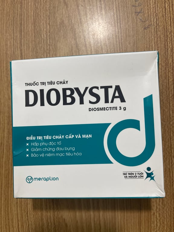 Diobysta hộp 20 gói tiêu chảy dạng sữa