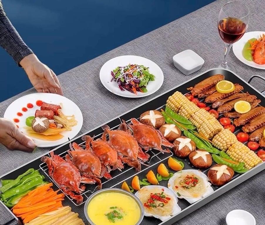 Vỉ nướng điện chống dính F019C VOGT 1500W mặt nướng lớn