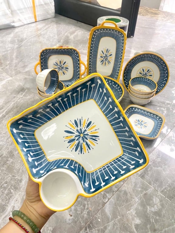 💗 BỘ BÁT ĐĨA PHONG CÁCH NHẬT 15 món