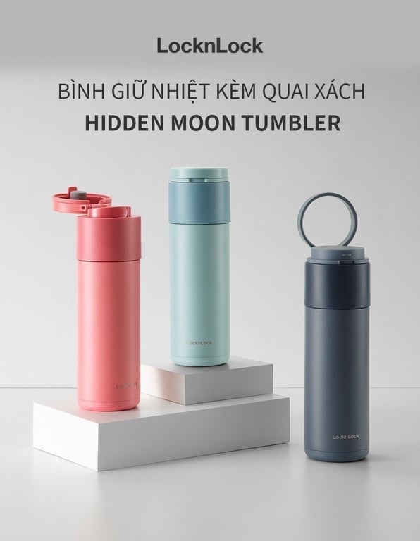 Bình giữ nhiệt 490ml Hidden Moon Handle LocknLock LHC3275