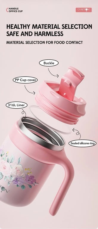 Bình ủ cháo, cốc giữ nhiệt Lady L’Amour 500ml Oyatton - O55