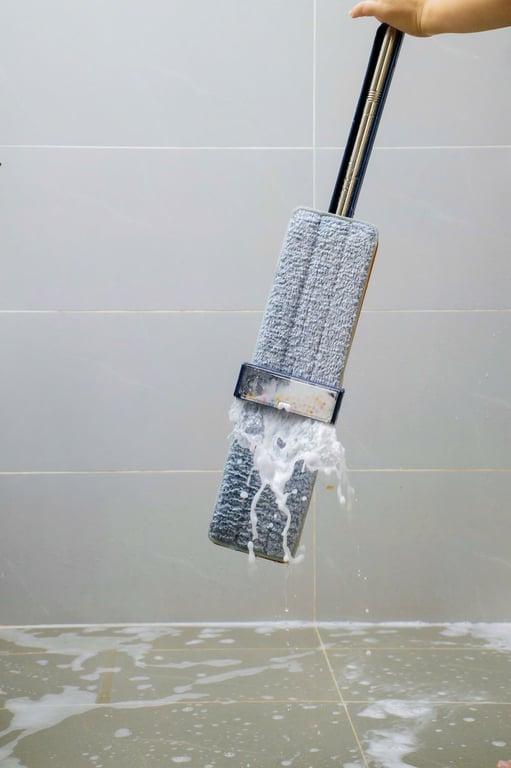 Cây lau nhà tự vắt tích hợp gốm ion diệt khuẩn và gạt nước thông minh Kaiyo