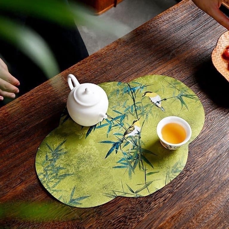 Thảm trải bàn cà phê chống thấm nước phong cách Trung Hoa