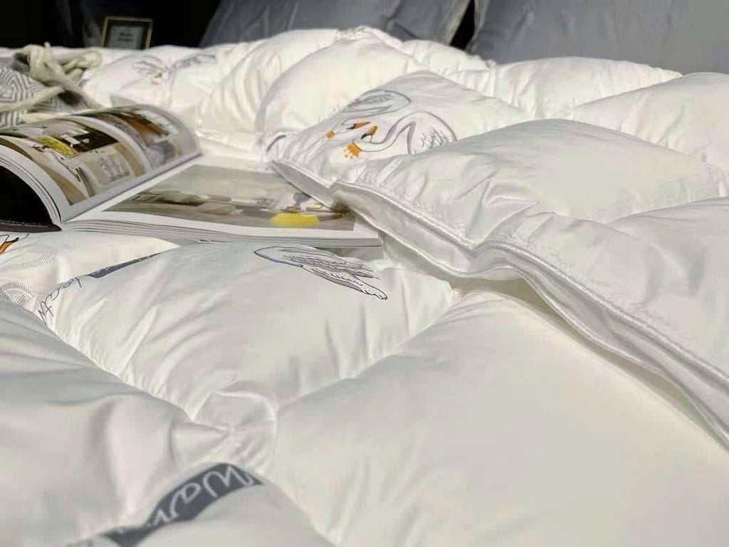 Chăn lông ngỗng xịn hàng xuất đi Siberia xịn.