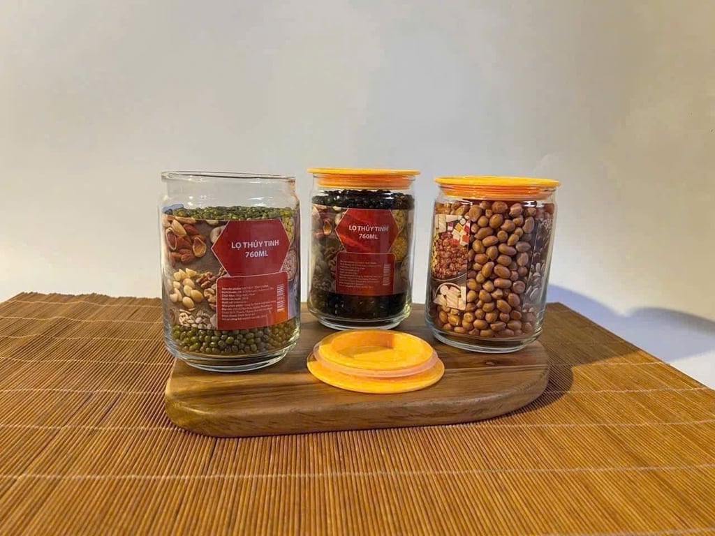 BỘ 3 HŨ THỦY TINH 760ml