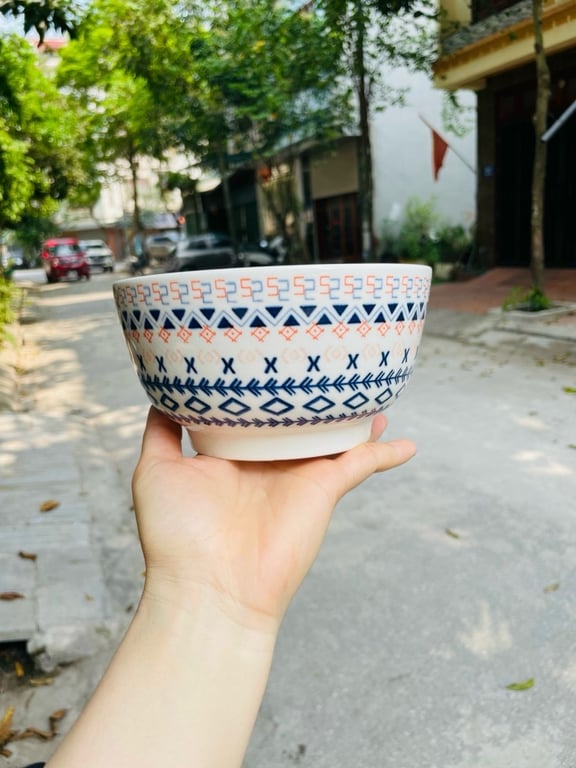 6 Bát tô mẫu tráng men phong cách Nhật Bản - mẫu thổ cẩm