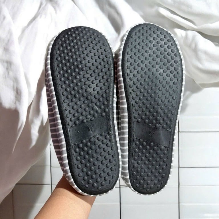 KBN103 - Dép ấm chân đi trong nhà đế nhựa Comfy Nhật Bản – lót lông cừu