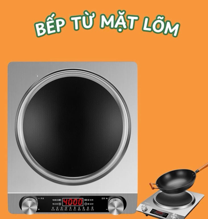 BẾP TỪ MẶT LÕM CAO CẤP 5000W