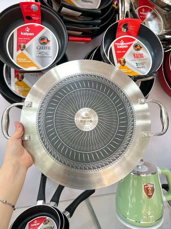 Vỉ Nướng BBQ Inox 5 Lớp Kalpen Hybrid 34 38cm