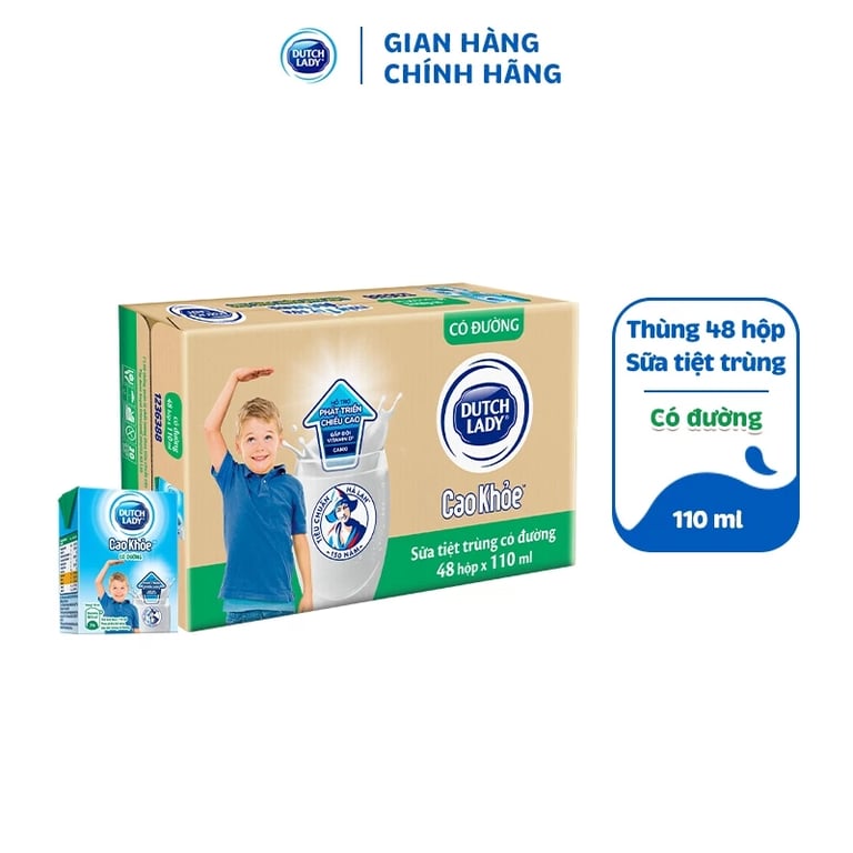 STTT Cô gái Hà Lan Cao Khỏe Dutch Lady - Hộp 110ml