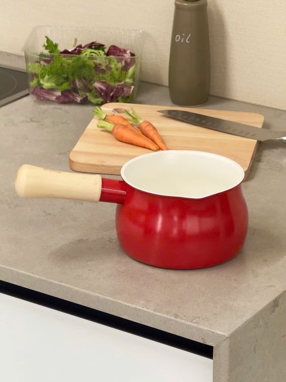 chảo, quánh mini chống dính ceramic, cán gỗ Todaii Nhật Bản