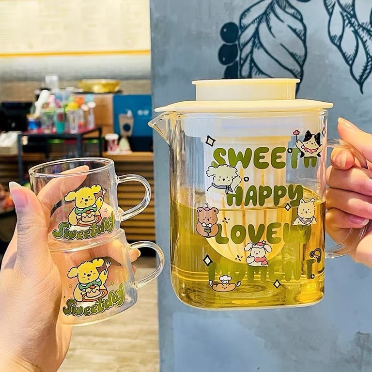 SIÊU PHẨM BỘ BÌNH CỐC THỦY TINH LỌC TRÀ SIÊU XINH