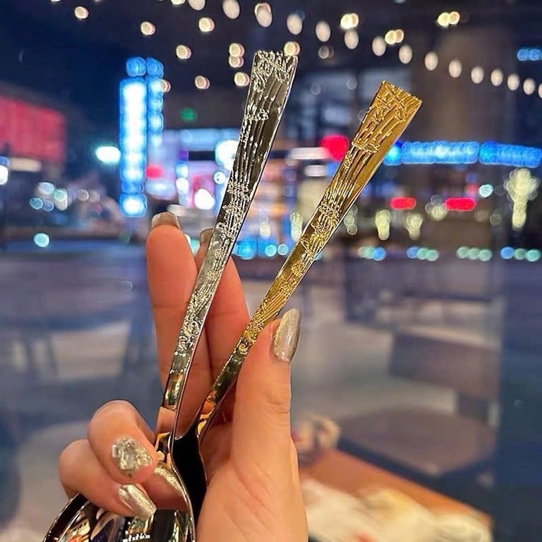 Set 2 Thìa inox Melody 20cm siêu sang RK758