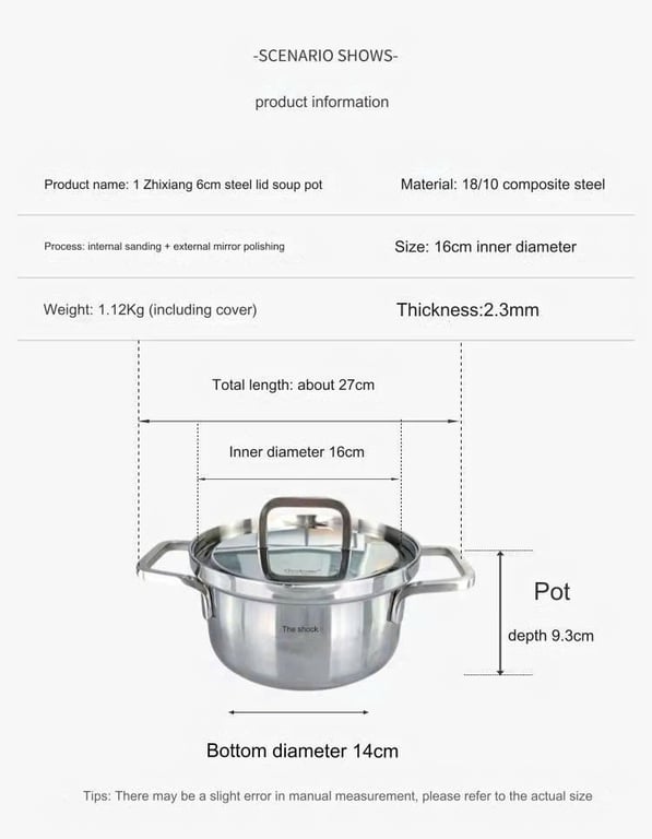 Nồi quai vuông Chockmen 16cm - CKM255