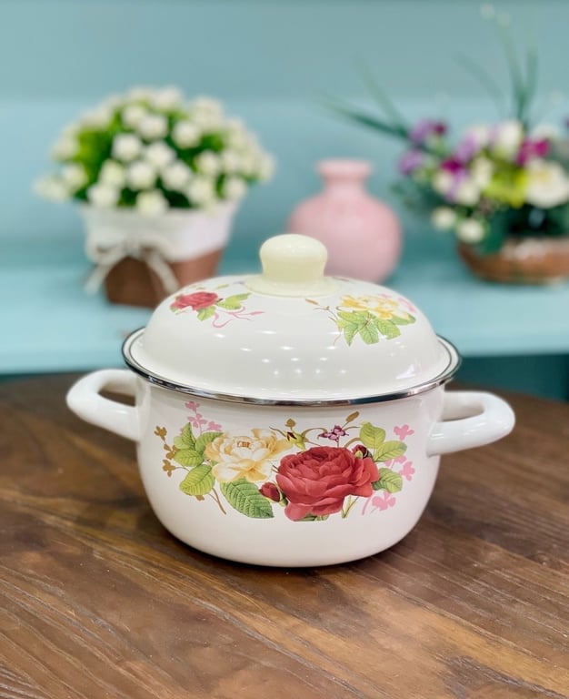 BỘ 3 NỒI TRÁNG MEN SỨ TRUNG HOA 18-20-22CM