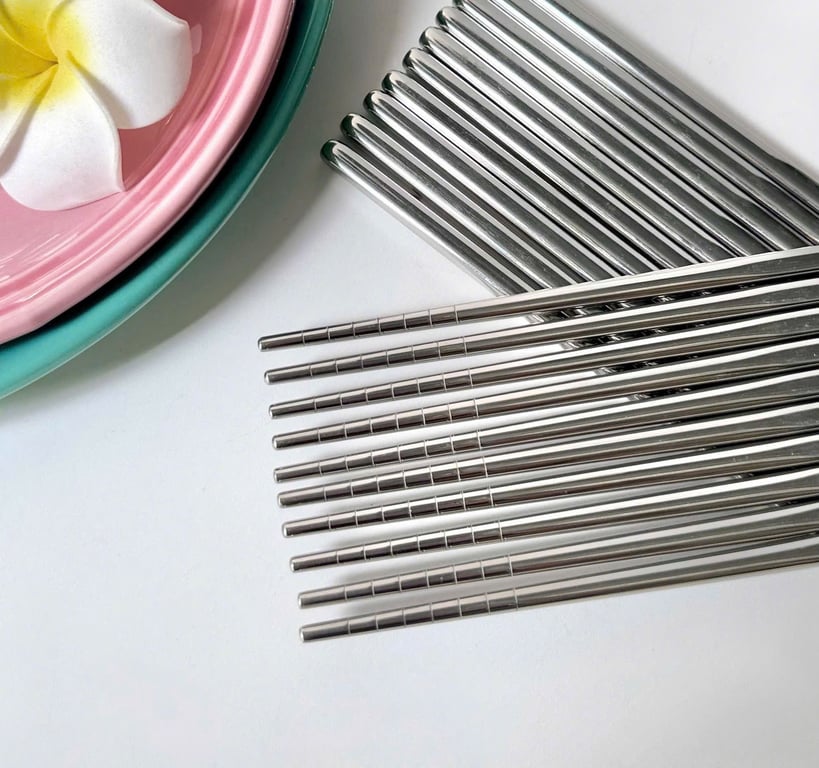 SET 10 ĐÔI ĐŨA CHÂN KHÔNG RAION NHẬT BẢN INOX 304 CAO CẤP