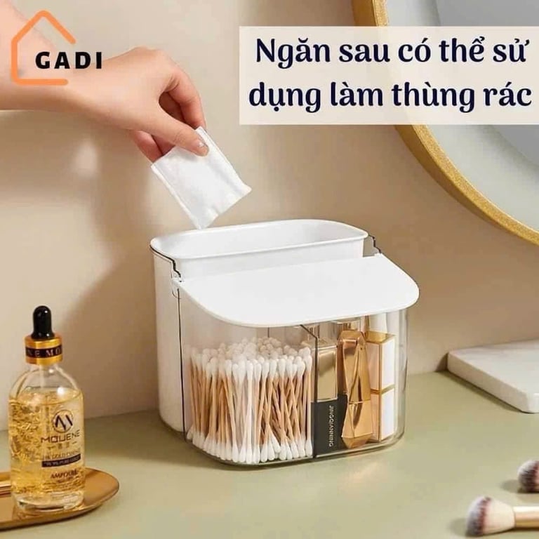 HỘP ĐỰNG BÔNG TẨY TRANG TREO TƯỜNG UFORU