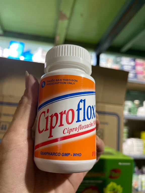 Ciprofloxacin 500mg c/100v nén