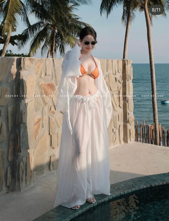 Set ngoài bikini Ellie trắng brand eserde.lena