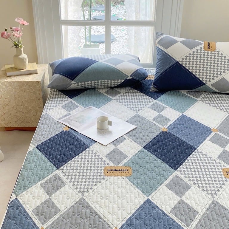 Bộ ga gối chun trần  Chất cotton living 100% 1.6-1.8-2.2m