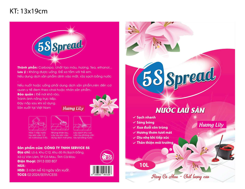 Nước Lau sàn hương lily