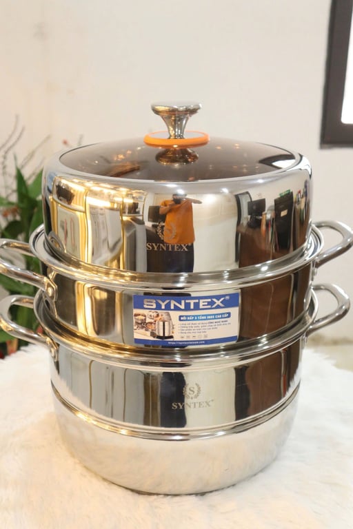 Nồi hấp 3 tầng inox SYNTEX SS32