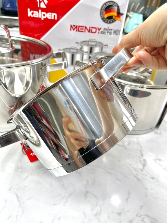 BỘ NỒI INOX 304 CAO CẤP 5 ĐÁY KALPEN MENDY MD1