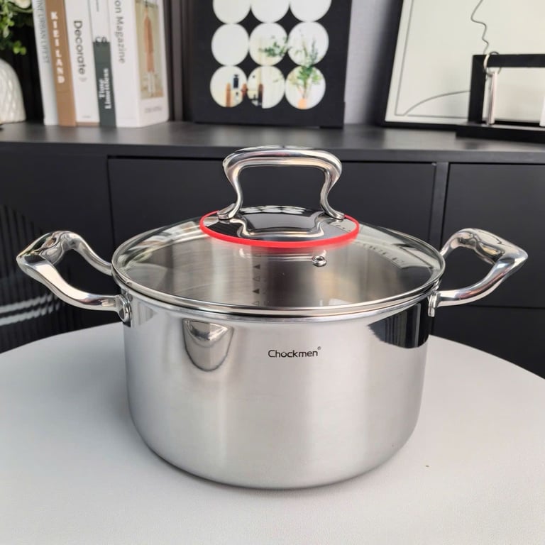 Bộ nồi kèm xửng hấp mẫu mới 2 tầng Chockmen - 22cm - CKM889