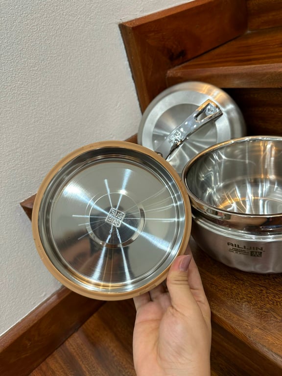 Cặp lồng đựng cơm inox 2 ngăn hàng đức