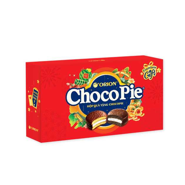 Hộp quà tặng Chocopie Khởi Xuân Như Ý - 16P [ Truyền Thống + Ca Cao]