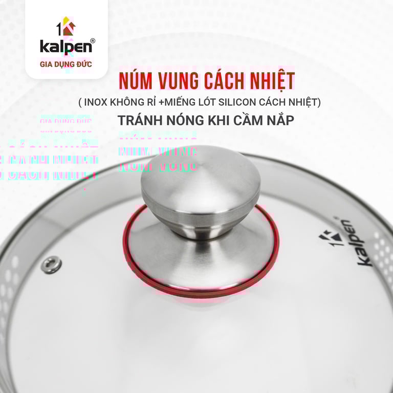 NẮP VUNG KÍNH CƯỜNG LỰC KALPEN size 20-24-26-28