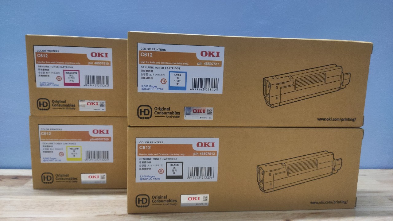Mực In Laser Màu Đen OKI C612 Dành Cho Máy In OKI C612N (Gồm Chip) - Hàng Chính Hãng