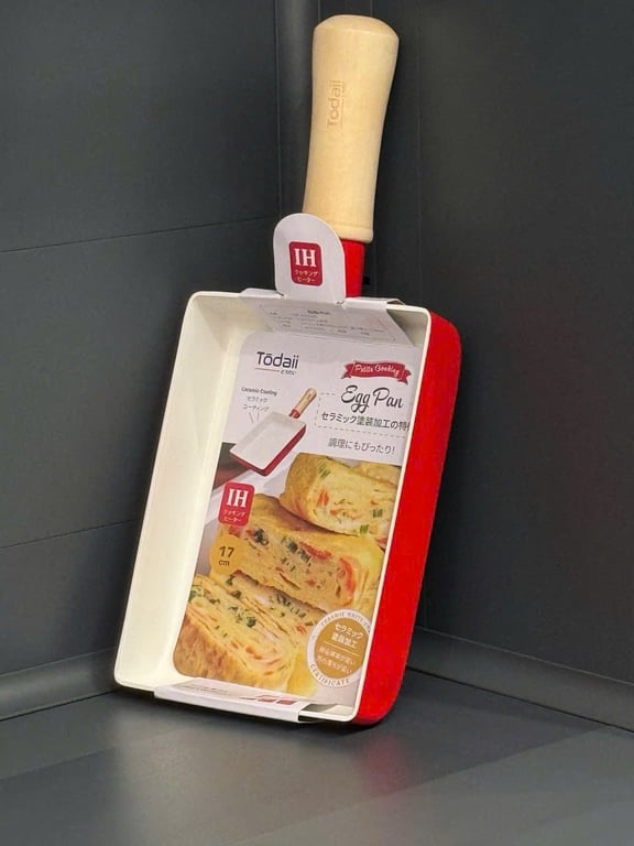 chảo, quánh mini chống dính ceramic, cán gỗ Todaii Nhật Bản