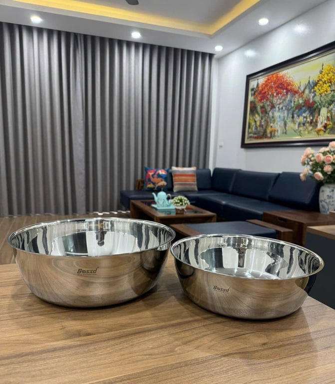 TÔ TRỘN THỨC ĂN KIÊM CHẬU RỬA INOX NHÀ BOSSD 24/28cm