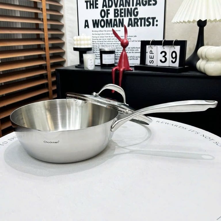 Chảo sâu lòng nắp kính Chockmen 24/28cm CKM218/CKM223