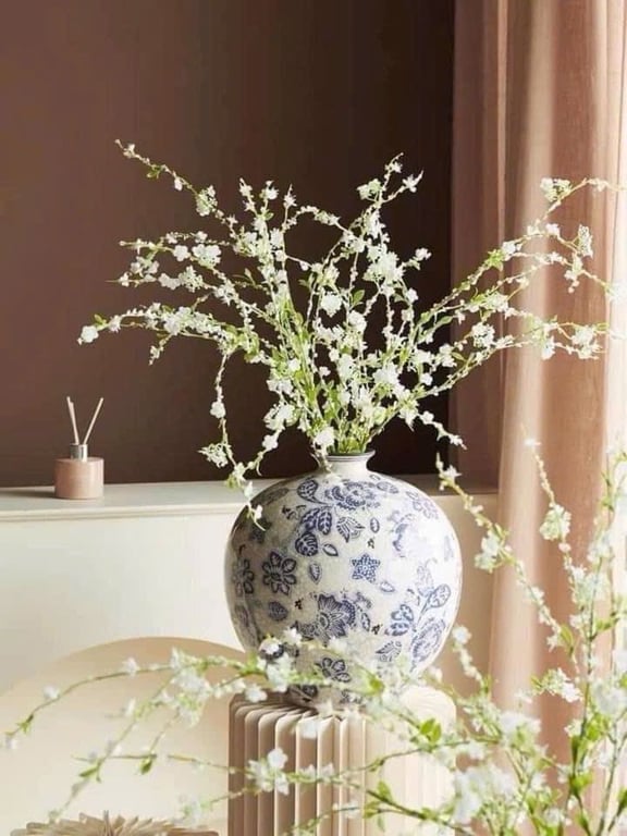 Set 3 cành Tuyết mai lụa 1.1m