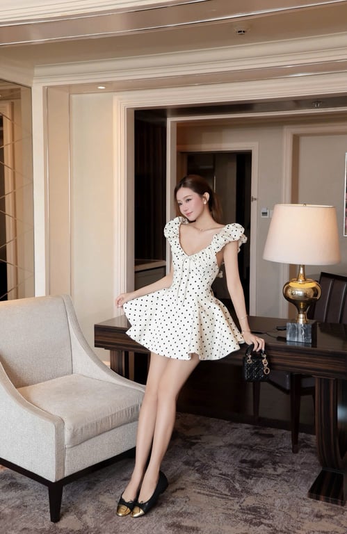 Đầm Chấm Bi brand Trân Ali