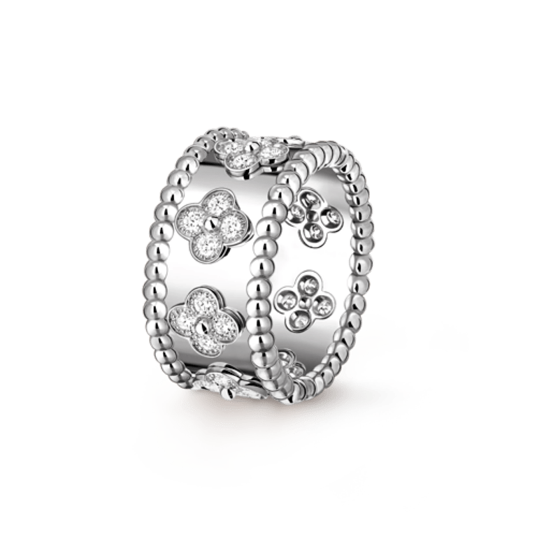 Perlée clovers ring, small model