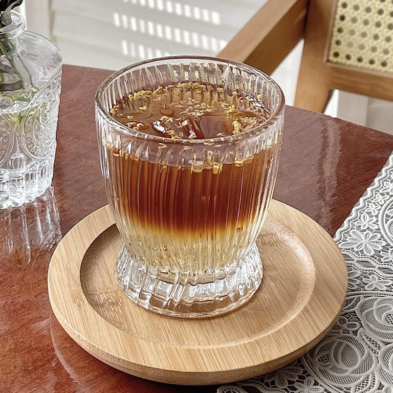 bộ 6 Ly thủy tinh eo sọc phong cách cổ điển