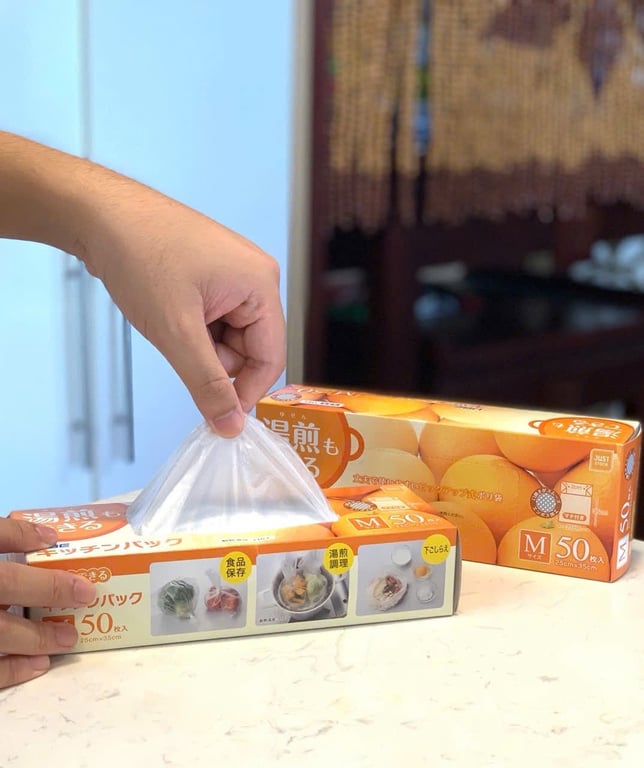 Set 50 túi nilon bảo quản thực phẩm - hàng Nhật