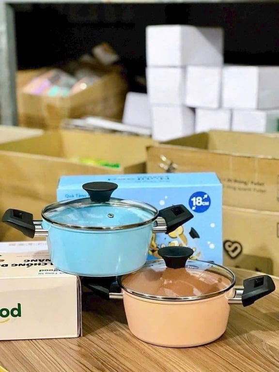 NỒI VÂN ĐÁ HOA CƯƠNG MIỆNG RÓT 20CM GREEN COOK ( hàng KM của nutifood )