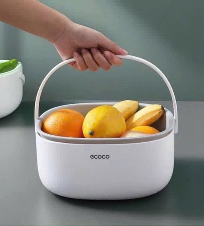 Chậu Rửa Kèm Rổ ECOCO có quai xách đường kính 27cm và 23cm❗️