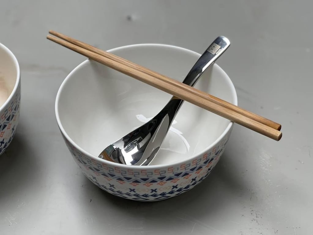 6 Bát tô mẫu tráng men phong cách Nhật Bản - mẫu thổ cẩm