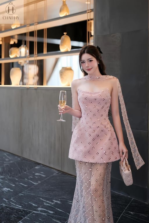 Sét cúp đá hồng ChouChou ( size M )