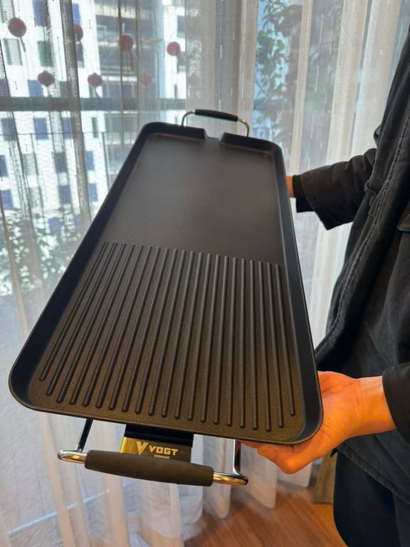 Vỉ nướng điện chống dính F019C VOGT 1500W mặt nướng lớn❤️