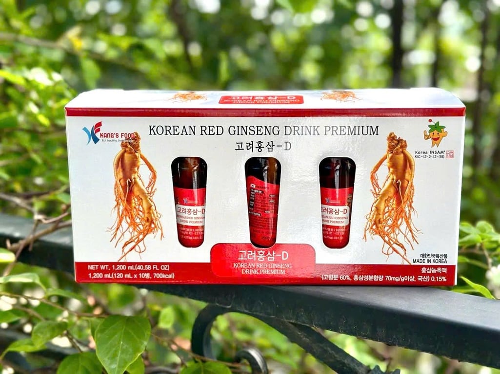 NƯỚC HỒNG SÂM CÓ CỦ KANG'S FOOD 120ML x 10 CHAI