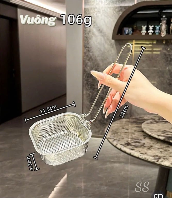 Muôi Thìa Thủng Nhúng Lẩu Inox 304 xịn đét