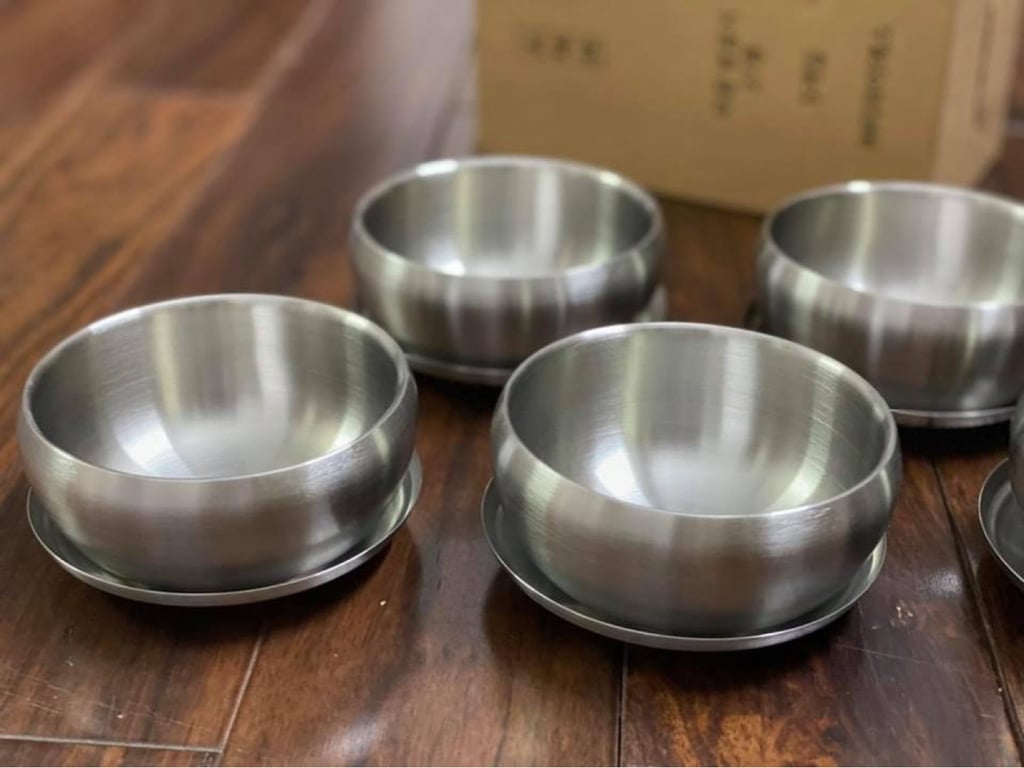 Set 5 bát con có nắp inox Hàn Quốc
