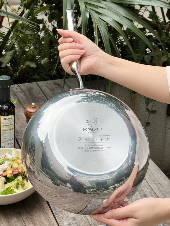 CHẢO ĐÚC INOX 316 NGUYÊN KHỐI 5-PLY KAIYO